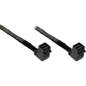 InLine Mini SAS HD 0.5m, SFF-8643, SFF-8643, Schwarz