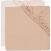 Jollein Spannbettlaken 2er-Pack 40x80, Blush/Wild Rose