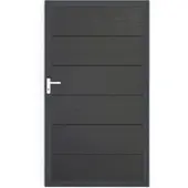 MR-Zaun Nova PVC Tor Universal-DIN einflügelig, ohne Torpfosten, Anthrazit