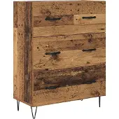 vidaXL Highboard Altholz 69,5 x 34 x 180 cm Holzwerkstoff