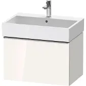 Duravit D-Neo Waschtischunterbau wandhängend, 684x440x442mm, 1 Auszug, mit Griff Edelstahl gebürstet, DE4272070220000, Farbe: Weiß Hochglanz Dekor