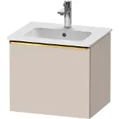 Duravit D-Neo Waschtischunterbau wandhängend, 510x440x402mm, 1 Auszug, mit Griff Gold poliert, DE4260034910000, Farbe: Taupe Matt Dekor