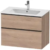 Duravit Waschtischunterschrank D-Neo 81x46,2cm, sw/Ei ma, 1 Schubk., 1 Ausz.
