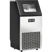 HOMCOM Kommerzielle Eiswürfelmaschine 45 kg/24H Eismaschine mit 11 kg Speicher