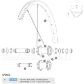 Mavic Strahl Spoke 14 20/16 BFT Edbk