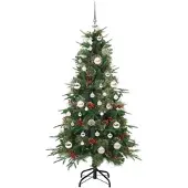 vidaXL Künstlicher klappbarer Weihnachtsbaum Grün 150 cm PE und PVC