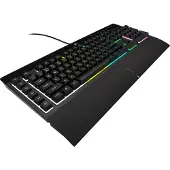 Corsair K55 RGB PRO, Volle Größe (100%), Kabelgebunden, USB, QWERTZ, RGB-LED, Schwarz
