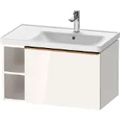 Duravit D-Neo Waschtischunterbau wandhängend, 784x440x452mm, 1 Auszug, 1 offenes Fach seitlich links, mit Griff Bronze gebürstet, DE4257004220000
