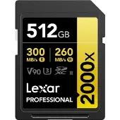 Lexar Professional 2000x SDXC UHS-II Gold Series – 512GB