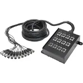 Adam hall Multicore mit Stagebox 12/0 10 m
