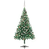 vidaXL Künstlicher Weihnachtsbaum Beleuchtung Kugeln 120cm 230 Zweige
