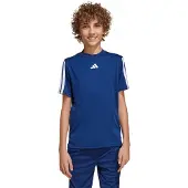 Adidas T-Shirt "TRAIN ESSENTIALS 3-STREIFEN KIDS" für Kinder, mit Rundhalsausschnitt, ohne Verschluss, aus Polyester