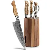 HEZHEN - Damastmesser Set 7-teilig - B30 Master Serie