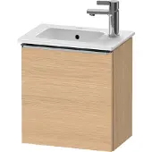 Duravit D-Neo Waschtischunterbau wandhängend, 410x440x274mm, eine Tür, Türanschlag Rechts, mit Griff Edelstahl gebürstet, DE4259R70300000