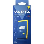 Varta LCD Battery Tester, 9v, AA, AAA, C, D, Alkali, Lithium-Ion (Li-Ion), Nickel-Metallhydrid (NiMH), Blau, Gelb