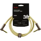 Fender Deluxe Instrumentenkabel 3 Fuß gewinkelt Tweed