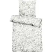 Apelt Mako-Satin Bettwäsche Lela weiß grau 135x200 cm + 80x80 cm - weiß;grau