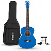 Gear4Music Student Akustikgitarre mit Zubehörset von Blau