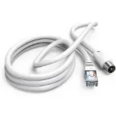 Hama Kabelantenne 75 dB Koax-Stecker auf RJ45-Stecker weiß 2,5 m