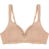 Triumph Bügelloser BH "Modern Lace+Cotton" Spitzeneinsätze, starker Halt ohne Bügel, atmungsaktiv, leicht