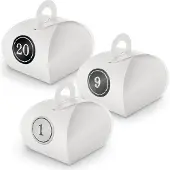 Itenga Adventskalender zum Füllen 24x Box mit Griff WEISS + Sticker V10 Z04
