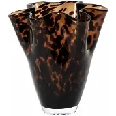 Broste Copenhagen - Liva Vase Ø 18 x H 19 cm, brown leopard
