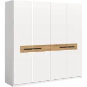 Xonox Garderobenschrank Kleiderschrank Stanga | Weiß / Artisan Eiche