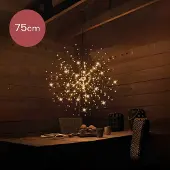 Lumineo Maststern Kupfer mit 144 Mikro-LED-Leuchten - super warmweiß - Ø 75CM