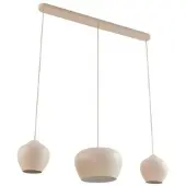 LUCANDE Hängelampe Malisa , dimmbar, creme / amber, für Wohn- / Esszimmer, Metall, Skandinavisch, Pendelleuchte