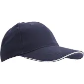Sols Unisex Büffel 6 Panel Baseballmütze (Französisch Marine/Weiß)