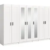 Xonox Garderobenschrank Kleiderschrank Visby 1 | 3-teilig | weiß