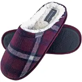 Dunlop - Herren Slip on Hausschuhe Plüsch | Warme Fleece-gefütterte Hausschuhe
