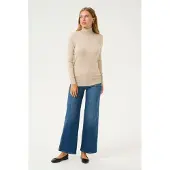 Kaffe Rollkragen Slim fit beige