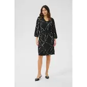 Kaffe Kleid Regular fit black white