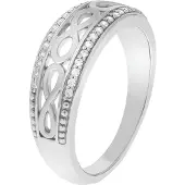 Zeeme Silber Ring Silber 925 glanz/mattiert Zirkonia