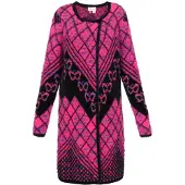 IZIA Strickjacke Frauen schwarz mehrfarbig