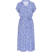 Usha Kleid Frauen blau weiß