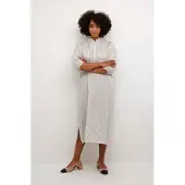 Kaffe Kleid Regular fit Turtledove/Black Stripe black offwhite