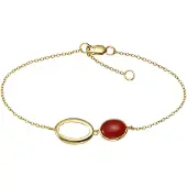 Jamelli Armschmuck 925 Silber vergoldet mit Carneol