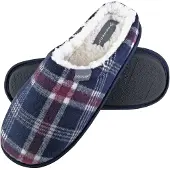 Dunlop - Herren Slip on Hausschuhe Plüsch | Warme Fleece-gefütterte Hausschuhe