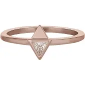 Cai Ring 925 Silber rosévergoldet mit Zirkonia Dreieck