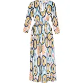 IZIA Kleid Frauen blau mehrfarbig