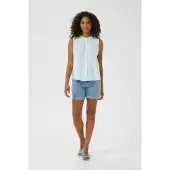 Kaffe Kurzarm-Bluse Regular fit Nantucket Breeze pale blue