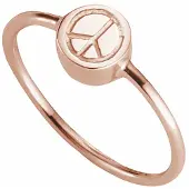 Cai Ring 925/- Sterling Silber rotvergoldet Peace