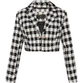 Faina Jacke Frauen schwarz/offwhite