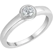 Zeeme Silber Ring Silber 925 rhodiniert mit Zirkonia weiß