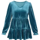Usha Bluse Frauen Blau Grün