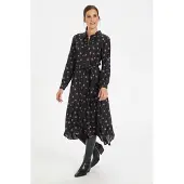 Kaffe Kleid Relaxed fit black brown
