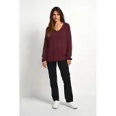 Kaffe Langarm-Bluse Regular fit Dark Jewel purple