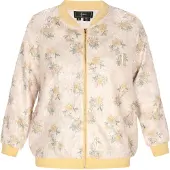 Faina Jacke Frauen cremeweiß gelb